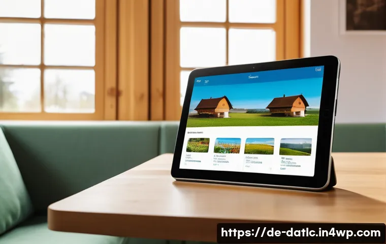 토착지식 데이터베이스 구축 시 고려사항 - A modern, user-friendly interface of a local knowledge database displayed on a sleek tablet screen h...